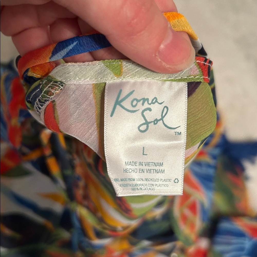 Kona Sol Multicolor Tropical Cover-Up - Picture 3 of 3